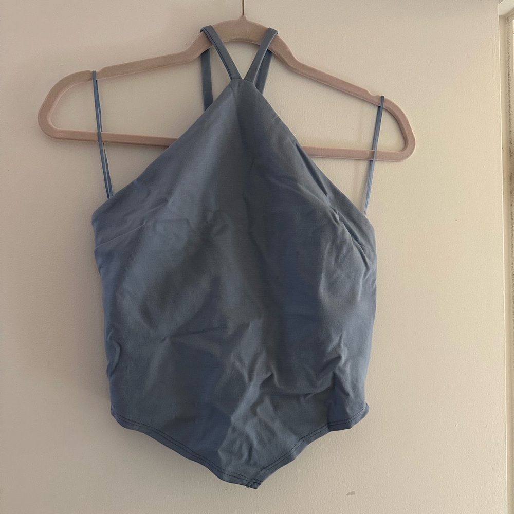 Anthropologie Blue Halter Top